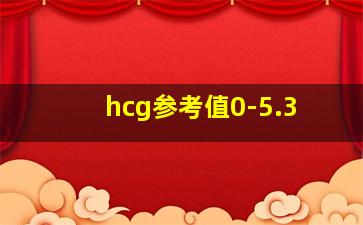 hcg参考值0-5.3