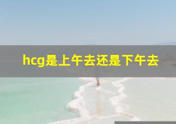 hcg是上午去还是下午去