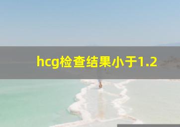 hcg检查结果小于1.2