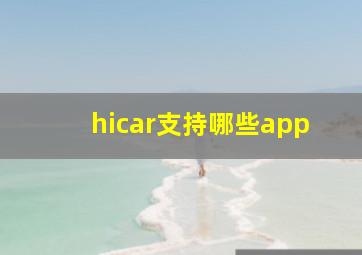 hicar支持哪些app