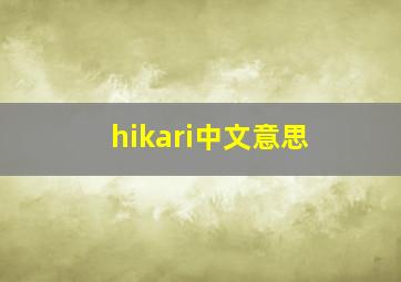 hikari中文意思