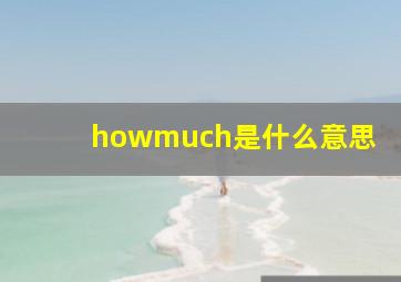 howmuch是什么意思