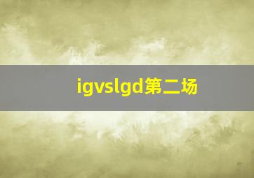 igvslgd第二场