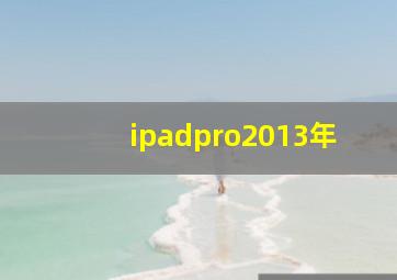 ipadpro2013年