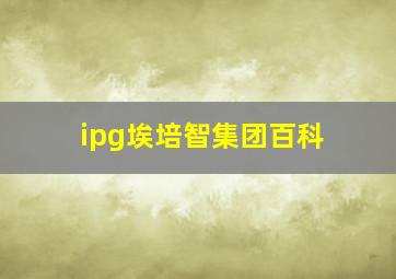 ipg埃培智集团百科