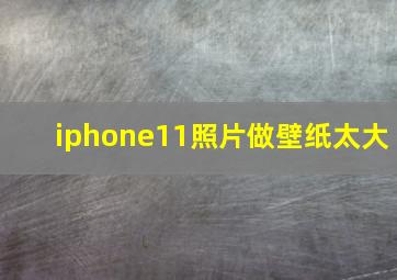 iphone11照片做壁纸太大