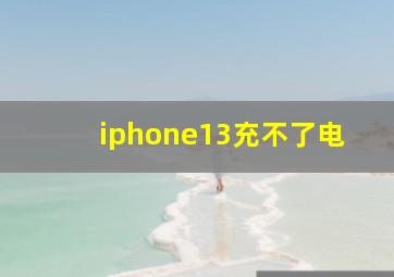 iphone13充不了电