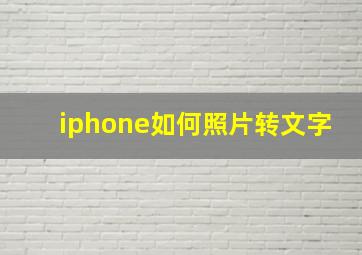 iphone如何照片转文字