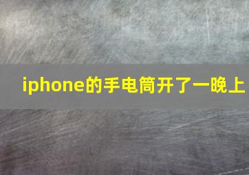 iphone的手电筒开了一晚上