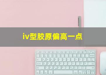 iv型胶原偏高一点