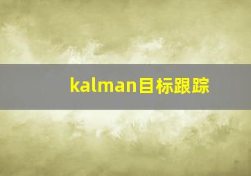 kalman目标跟踪