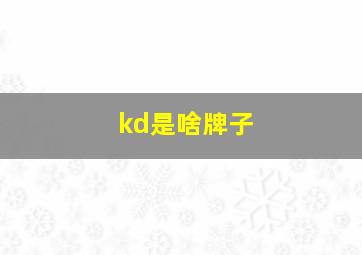 kd是啥牌子