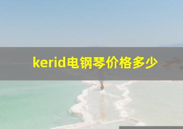 kerid电钢琴价格多少