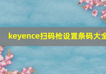 keyence扫码枪设置条码大全