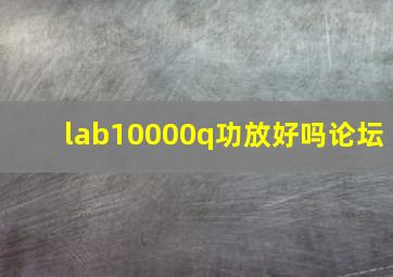 lab10000q功放好吗论坛