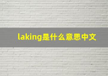 laking是什么意思中文