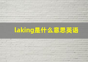 laking是什么意思英语