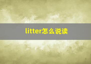 litter怎么说读