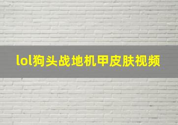 lol狗头战地机甲皮肤视频