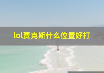 lol贾克斯什么位置好打