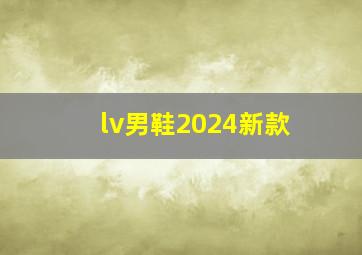 lv男鞋2024新款