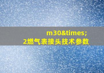 m30×2燃气表接头技术参数