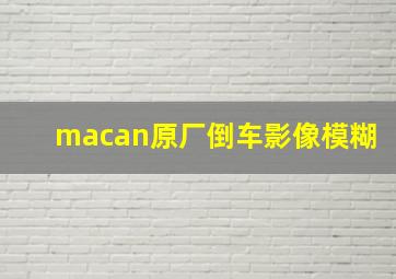 macan原厂倒车影像模糊