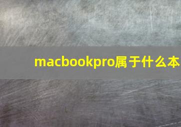 macbookpro属于什么本