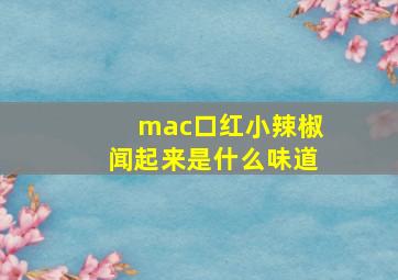 mac口红小辣椒闻起来是什么味道