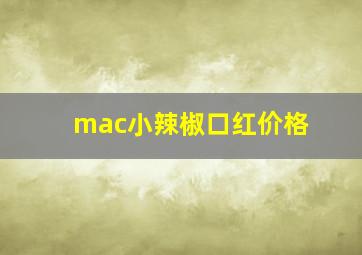 mac小辣椒口红价格