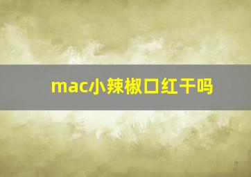 mac小辣椒口红干吗