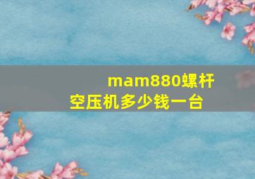 mam880螺杆空压机多少钱一台