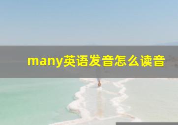 many英语发音怎么读音