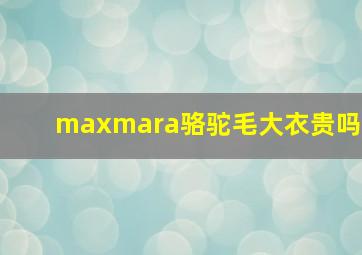 maxmara骆驼毛大衣贵吗