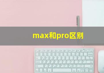 max和pro区别