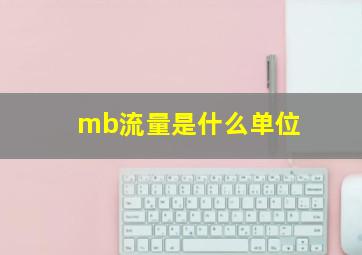 mb流量是什么单位