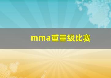 mma重量级比赛