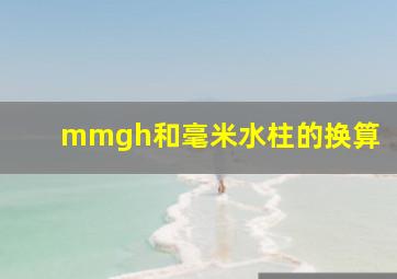 mmgh和毫米水柱的换算