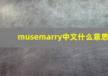 musemarry中文什么意思