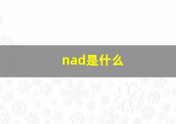 nad是什么