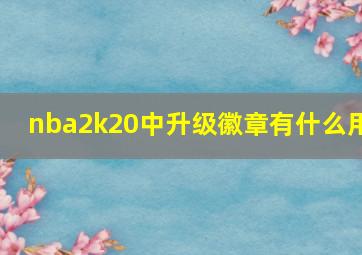 nba2k20中升级徽章有什么用