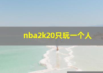 nba2k20只玩一个人