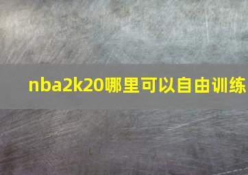 nba2k20哪里可以自由训练