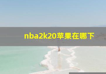 nba2k20苹果在哪下