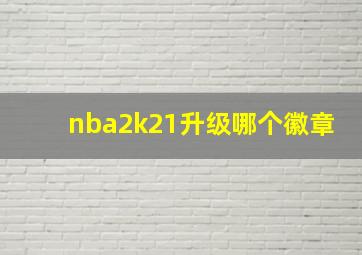 nba2k21升级哪个徽章