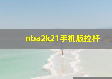 nba2k21手机版拉杆