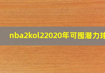 nba2kol22020年可囤潜力球员