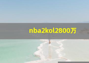 nba2kol2800万