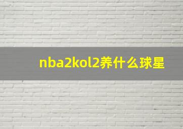 nba2kol2养什么球星