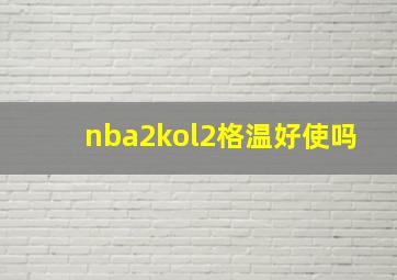 nba2kol2格温好使吗